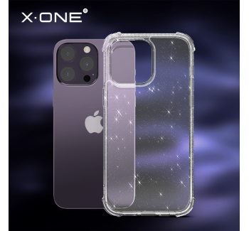 iPhone 14 四角防摔氣囊鏡頭保護殼星空閃粉